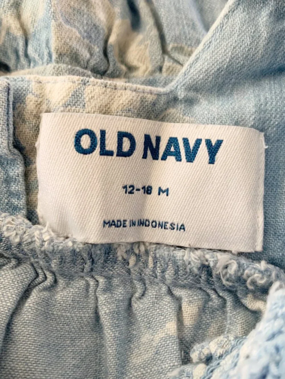 Old Navy Floral Chambray Dress • 12-18 Months